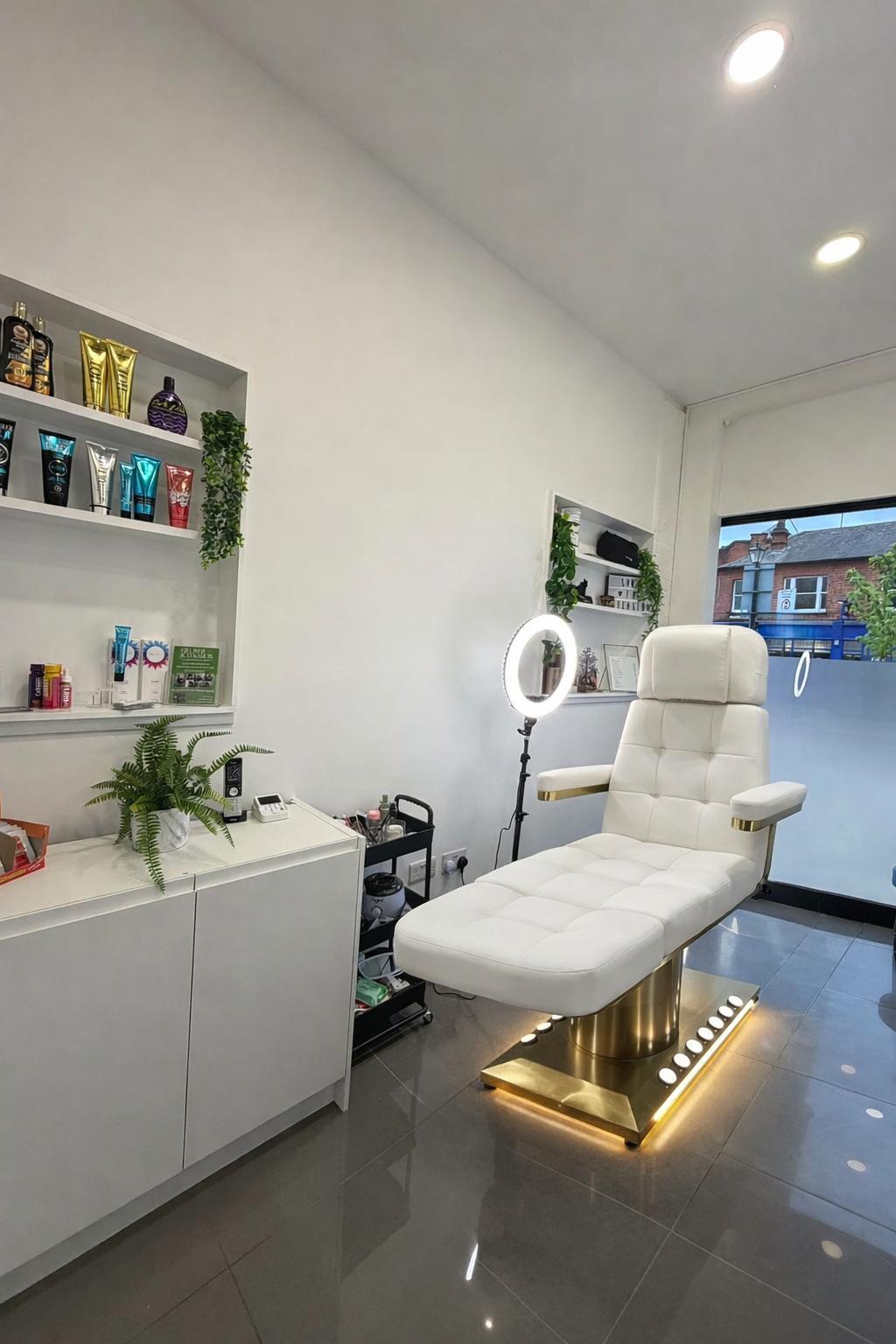 Beauty room treatment setup